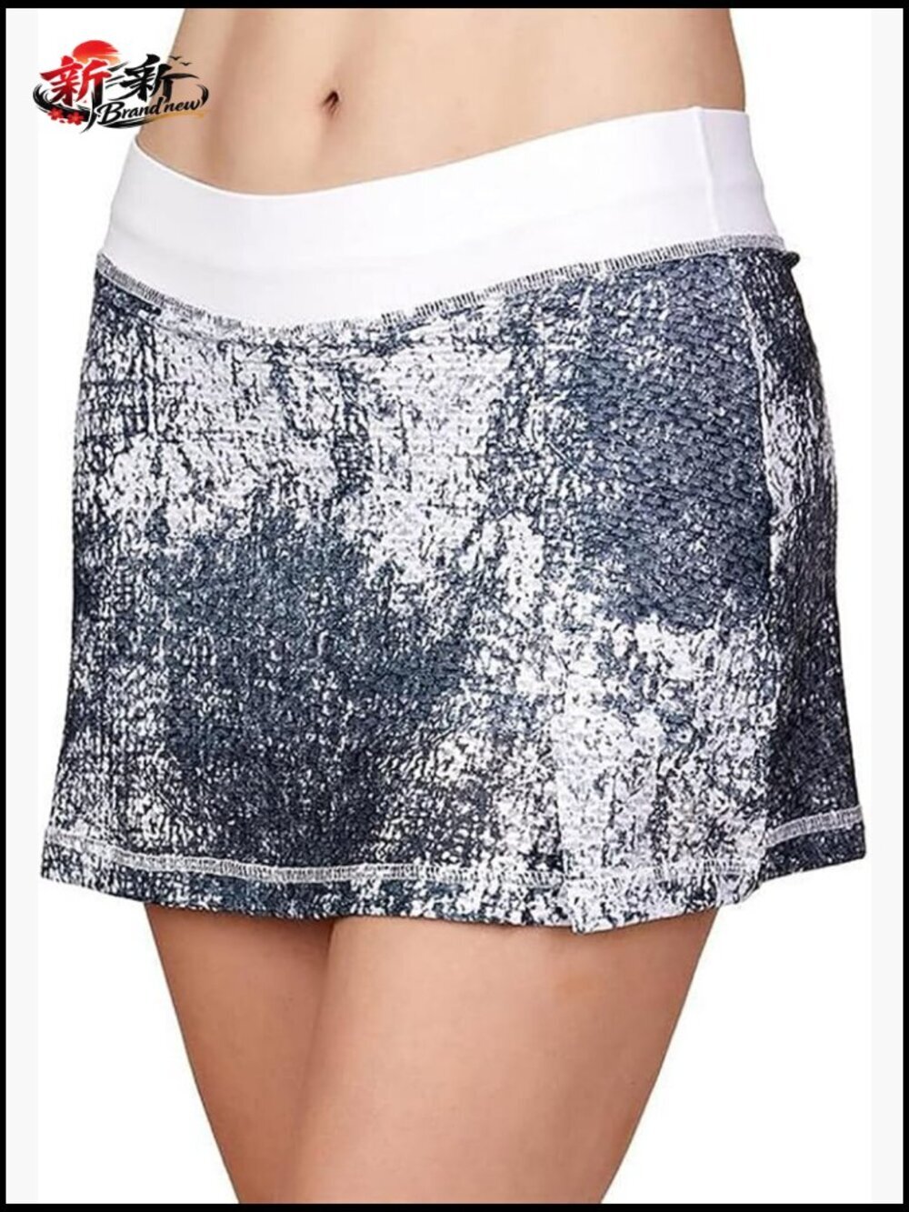 High Rise Tennis Skort with UV Protection Quick Dry Two-Way Stretch